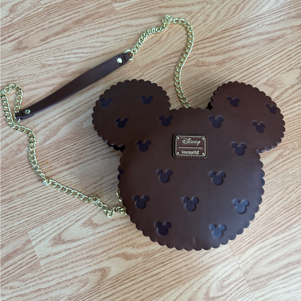 NEW! Loungefly Brown Mickey Mouse Embossed Bag